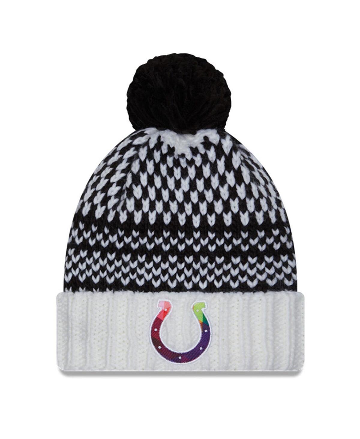 Womens New Era Black Indianapolis Colts 2023 Nfl Crucial Catch Cuffed Pom Knit Hat - Black Product Image