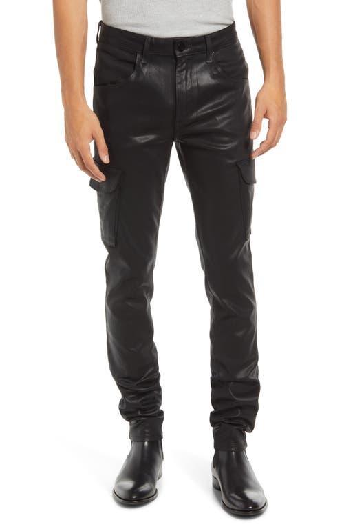 Monfrre Preston Skinny Coated Denim Cargo Pants Product Image