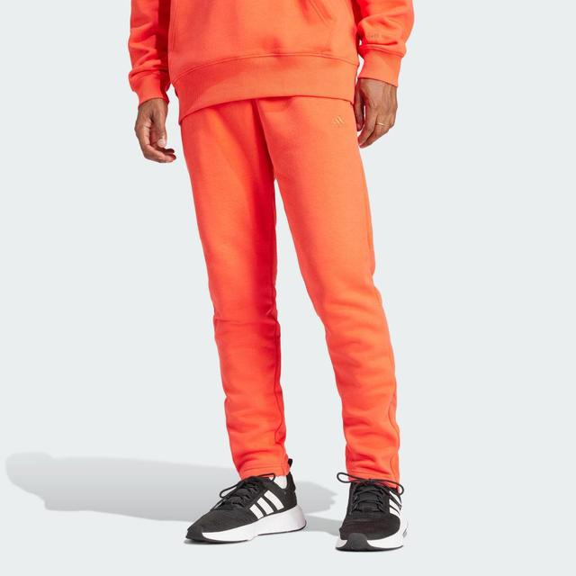 adidas ALL SZN Fleece Tapered Leg Zip Pants Bright Red XS Mens Product Image