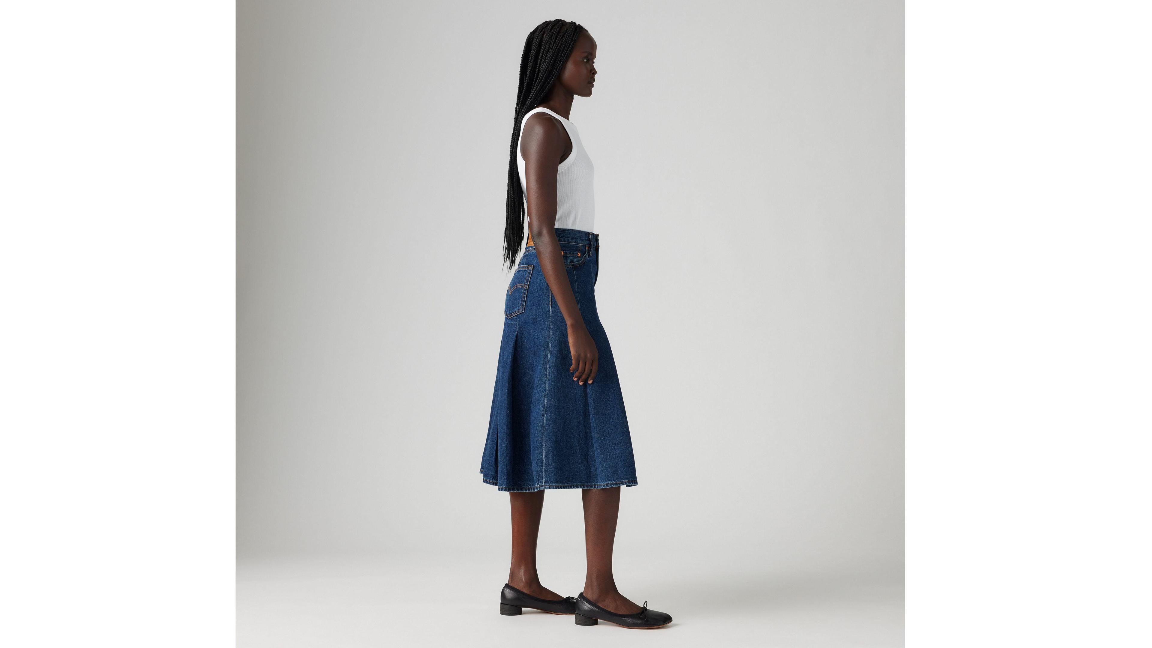 Pleated Midi Skirt Product Image