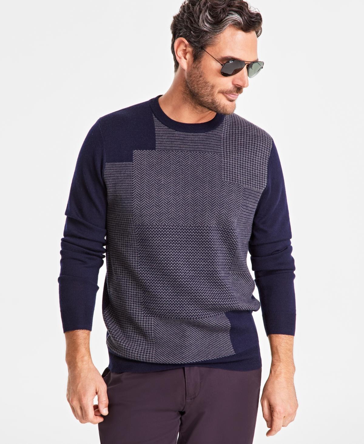 Club Room Mens Colorblocked Merino Wool Sweater, Created for Macys Product Image