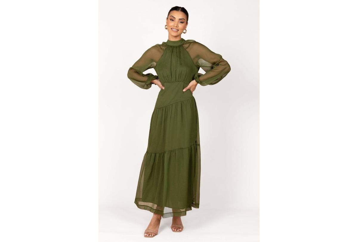 Womens Petal and Pup Julip Sheer Long Sleeve Maxi Dress Product Image