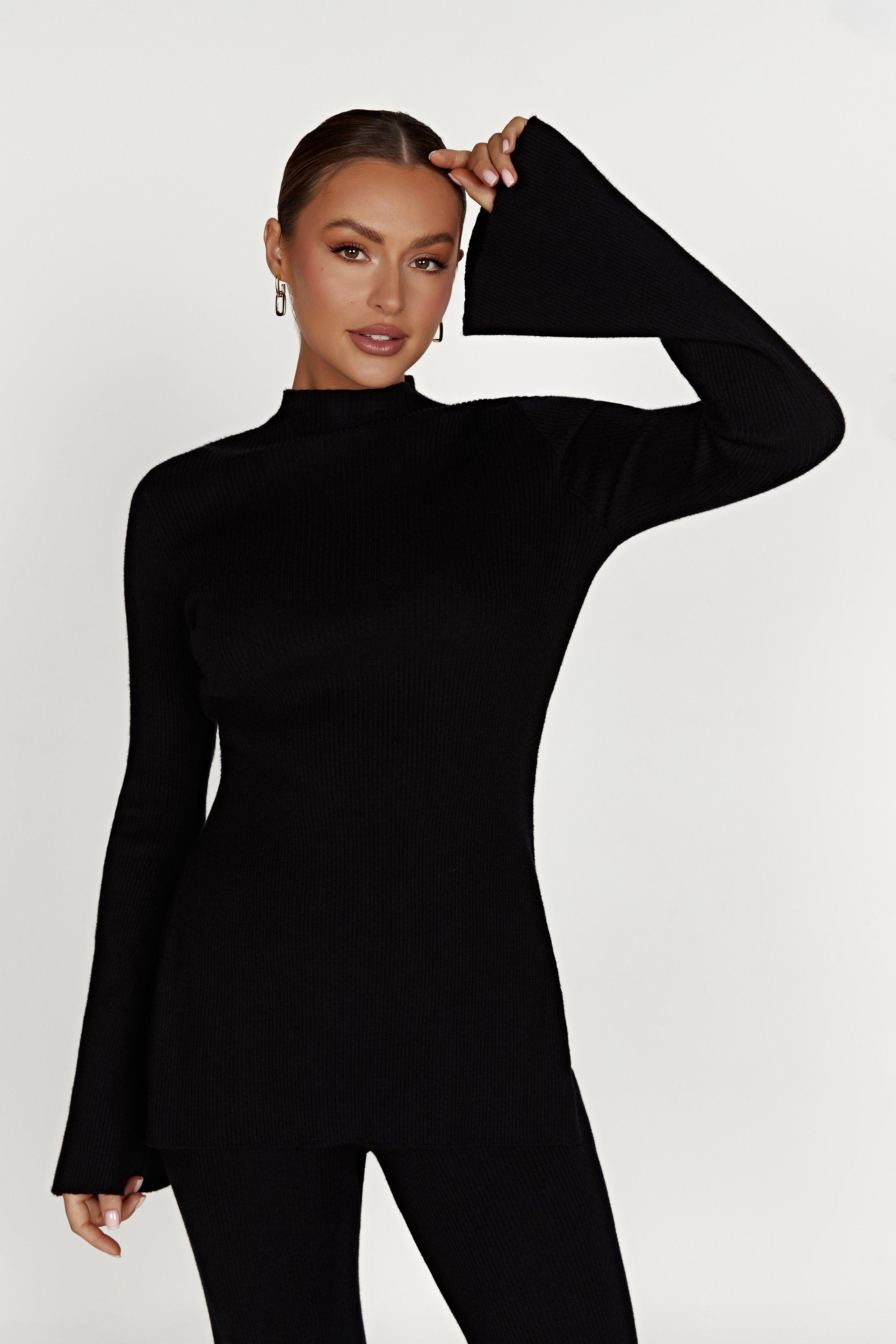 Jovie Oversized Knit Jumper - Black Product Image