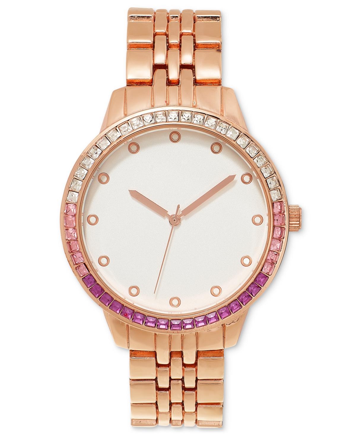 I.n.c. International Concepts Womens Rose Gold-Tone Bracelet Watch 42mm, Created for Macys Product Image