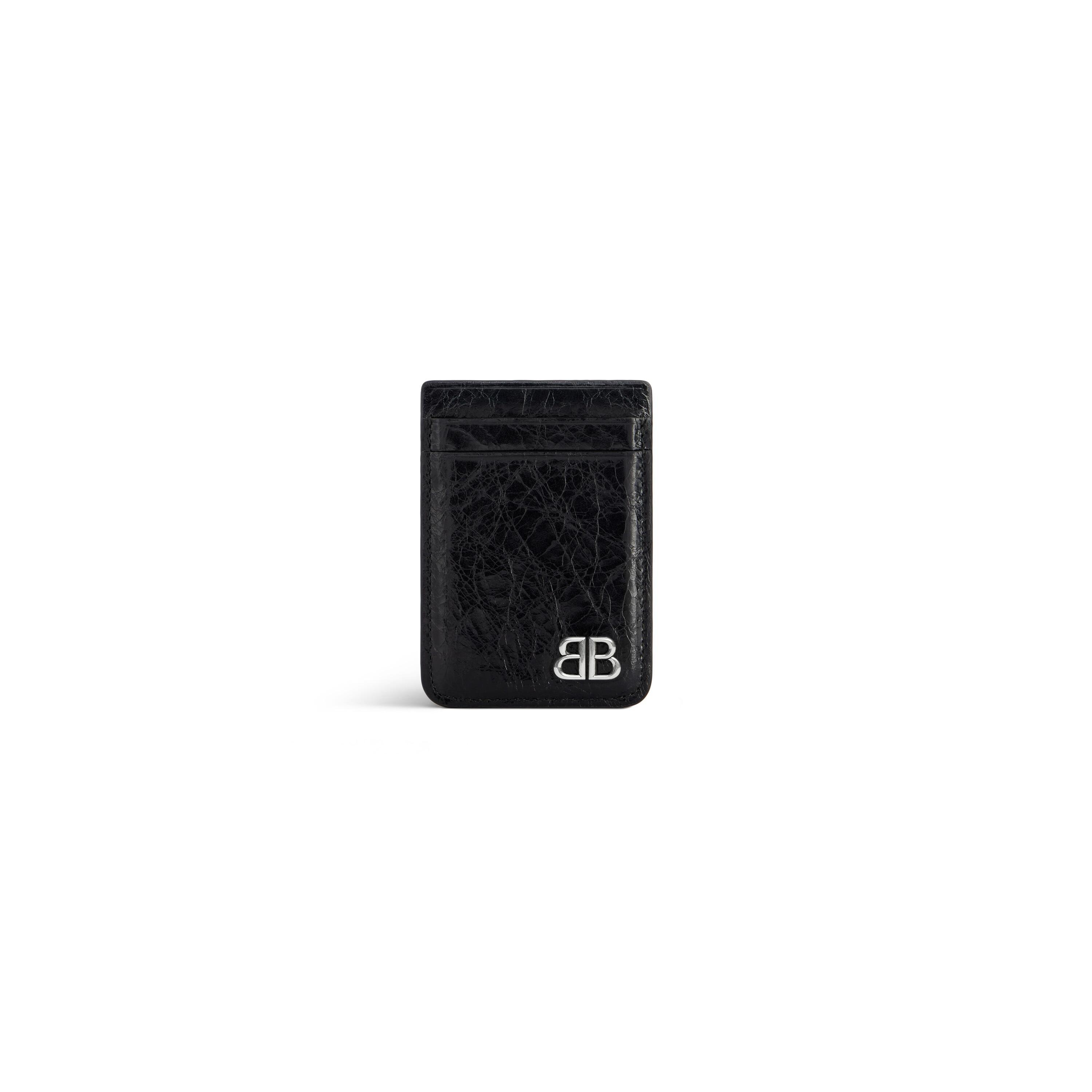 Men's Monaco Magnet Card Holder  in Black Product Image