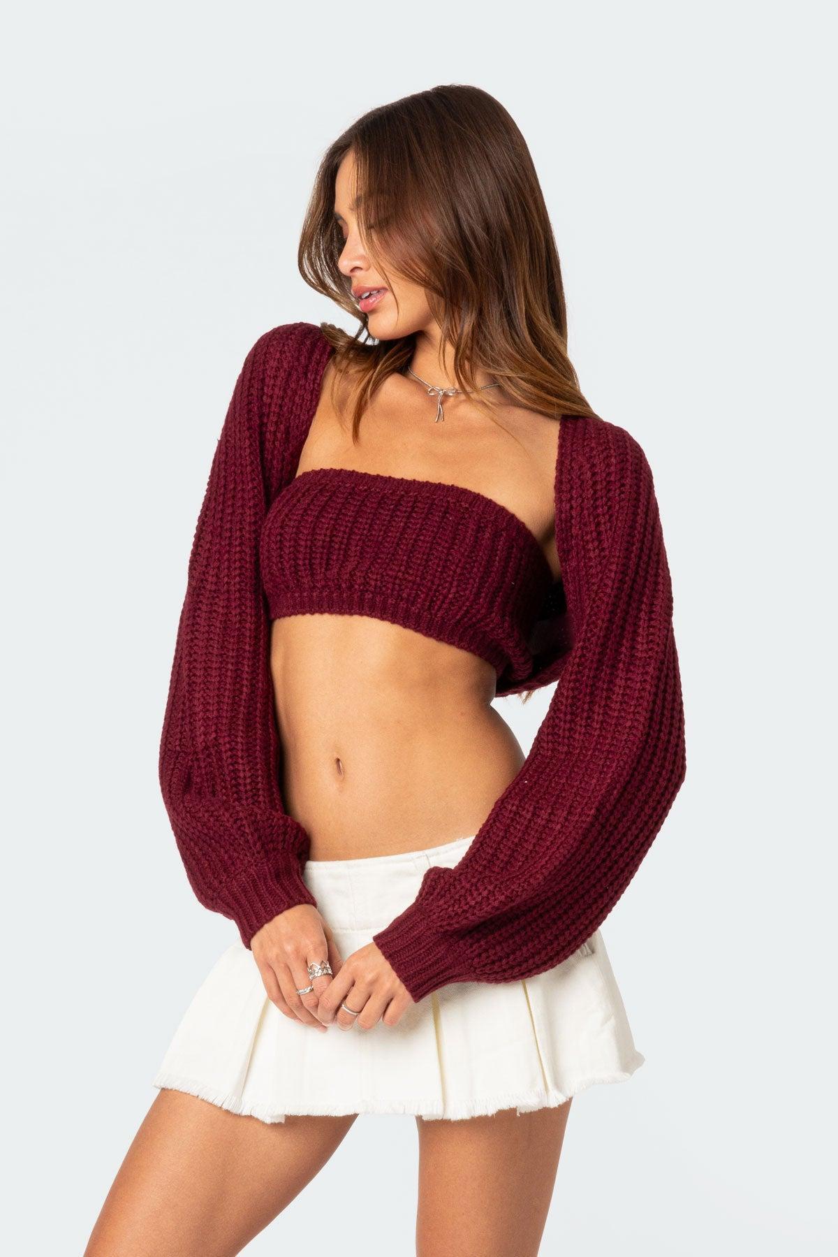 Cori Two Piece Knitted Bandeau Top Product Image