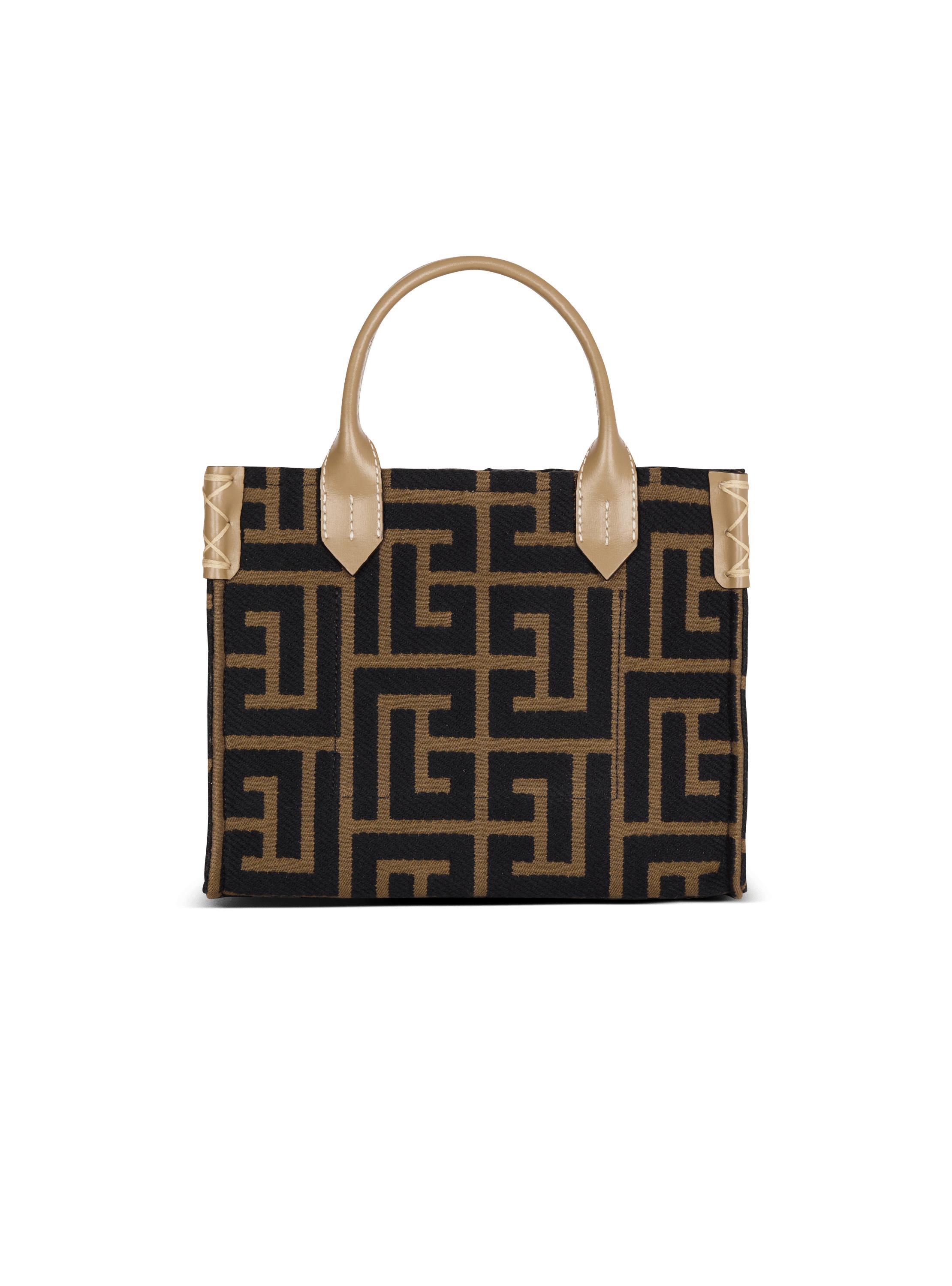 Small B-Army tote bag in jacquard fabric with a PB Labyrinth monogram Product Image