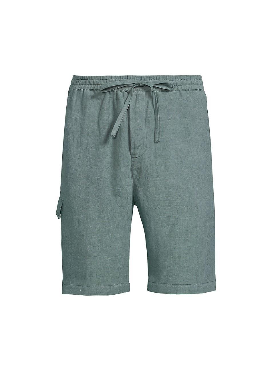 Mens Linen Cargo Shorts Product Image