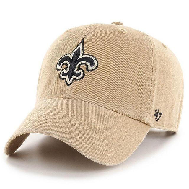 Mens 47 Khaki New Orleans Saints Secondary Clean Up Adjustable Hat Product Image