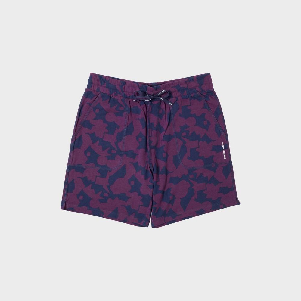 Pair of Thieves Mens 7 Super Soft Camo Pajama Shorts - Navy Blue Product Image