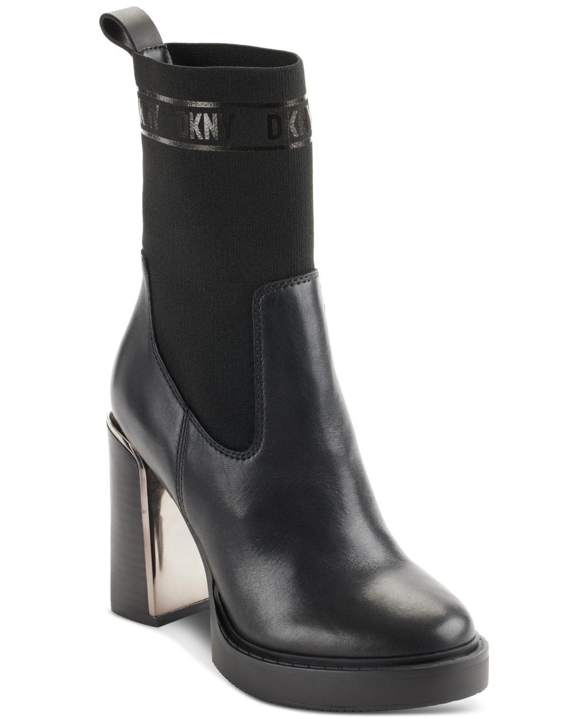 Dkny Womens Vilma Pull-On Sock Booties - Black/ Product Image