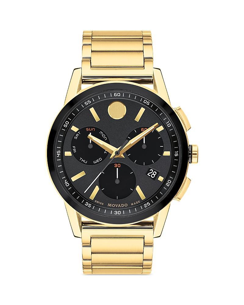 Men's Movado MuseumÂ® Sport Two-Tone PVD Chronograph Watch with Black Dial (Model: 0607558) Product Image