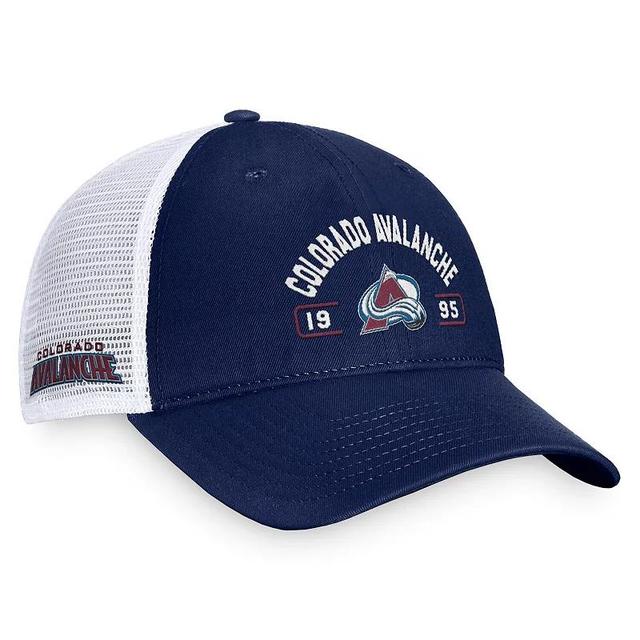 Fanatics Mens Navy Colorado Avalanche Free Kick Trucker Adjustable Hat - Navy, White Product Image