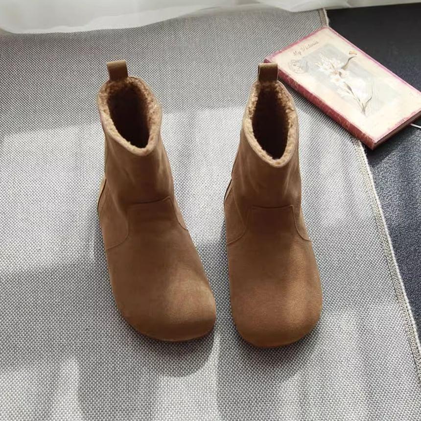 Fleece-Lined Short Boots Product Image