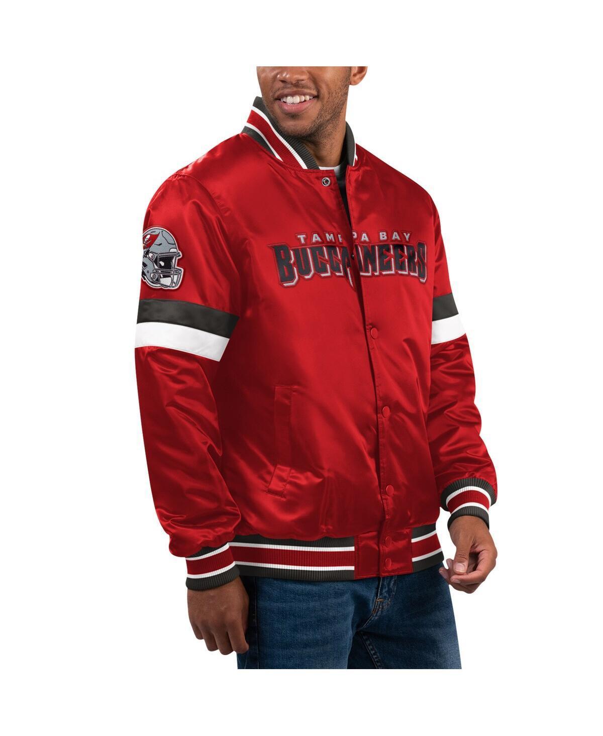 Mens Starter Tampa Bay Buccaneers Home Game Satin Full-Snap Varsity Jacket Product Image