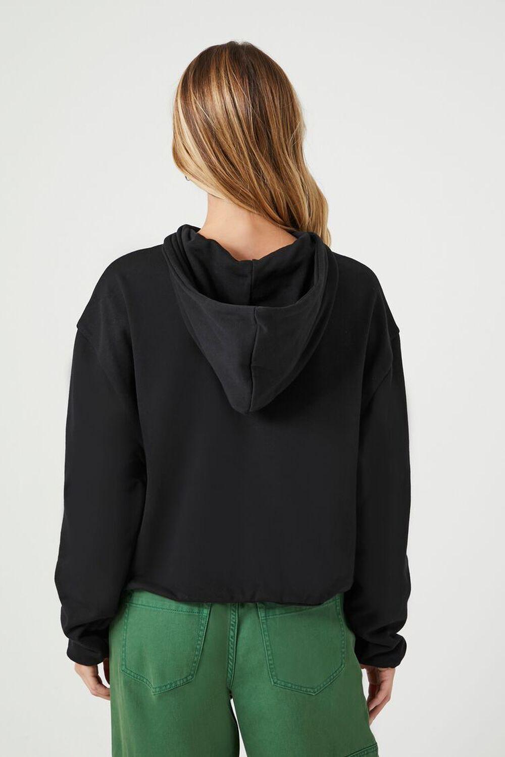 French Terry Drop-Sleeve Hoodie | Forever 21 Product Image