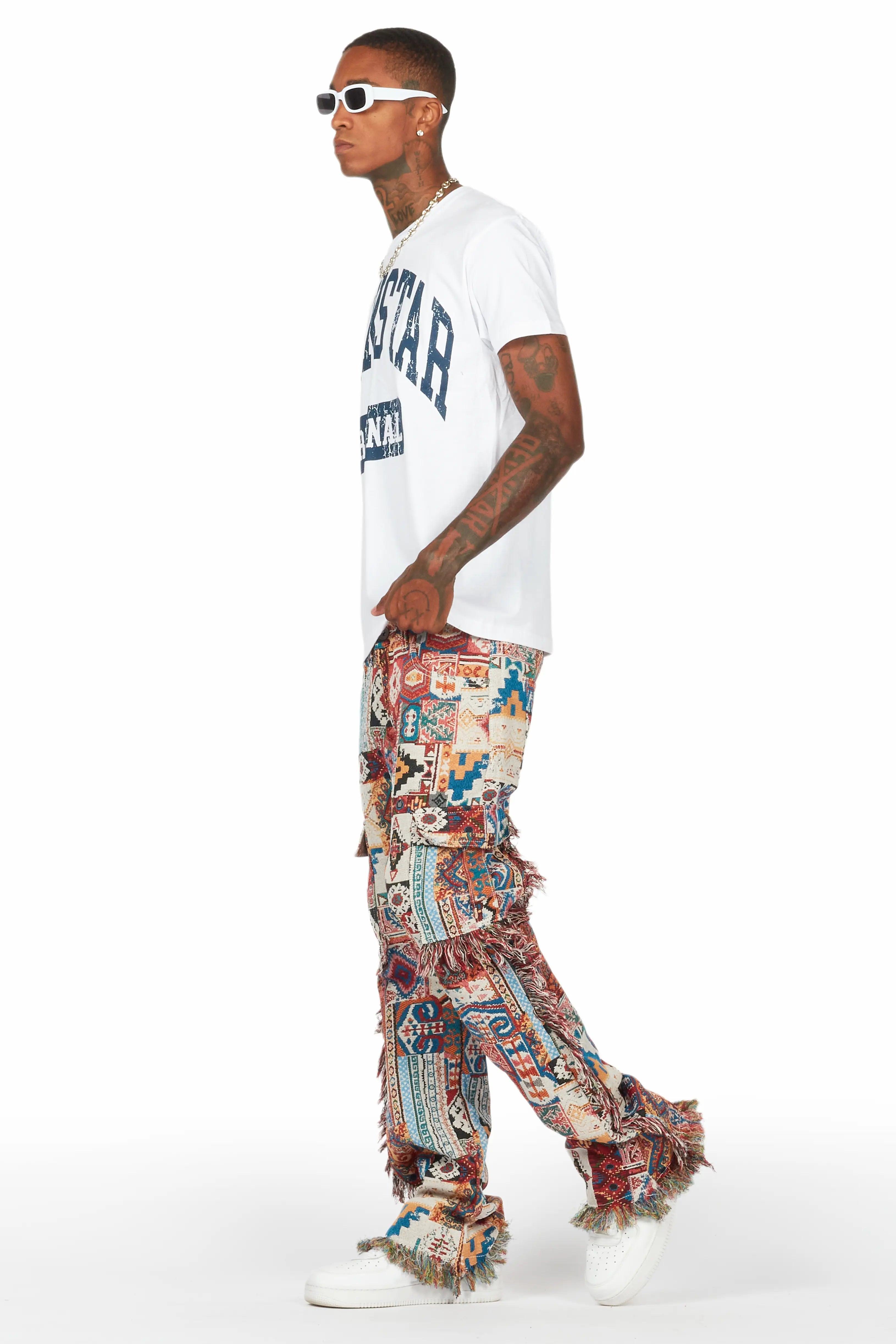 Percy Multi Tapestry Slim Flare Pants Male Product Image