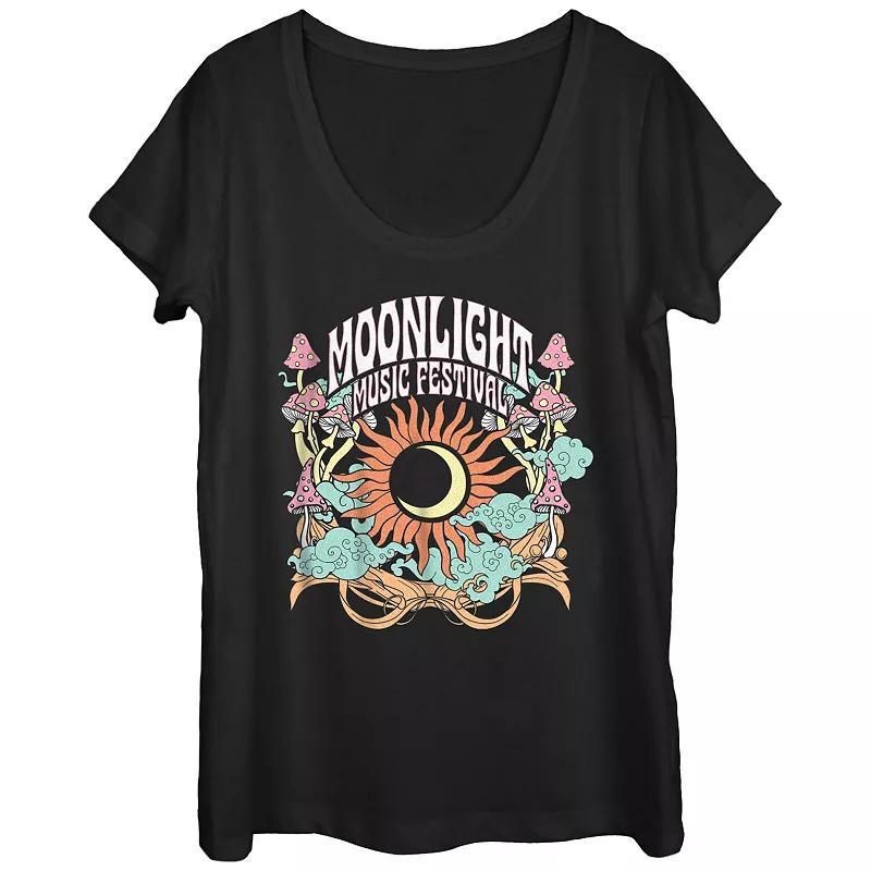 Juniors Moonlight Music Festival Scoop Neck Graphic Tee, Womens Product Image