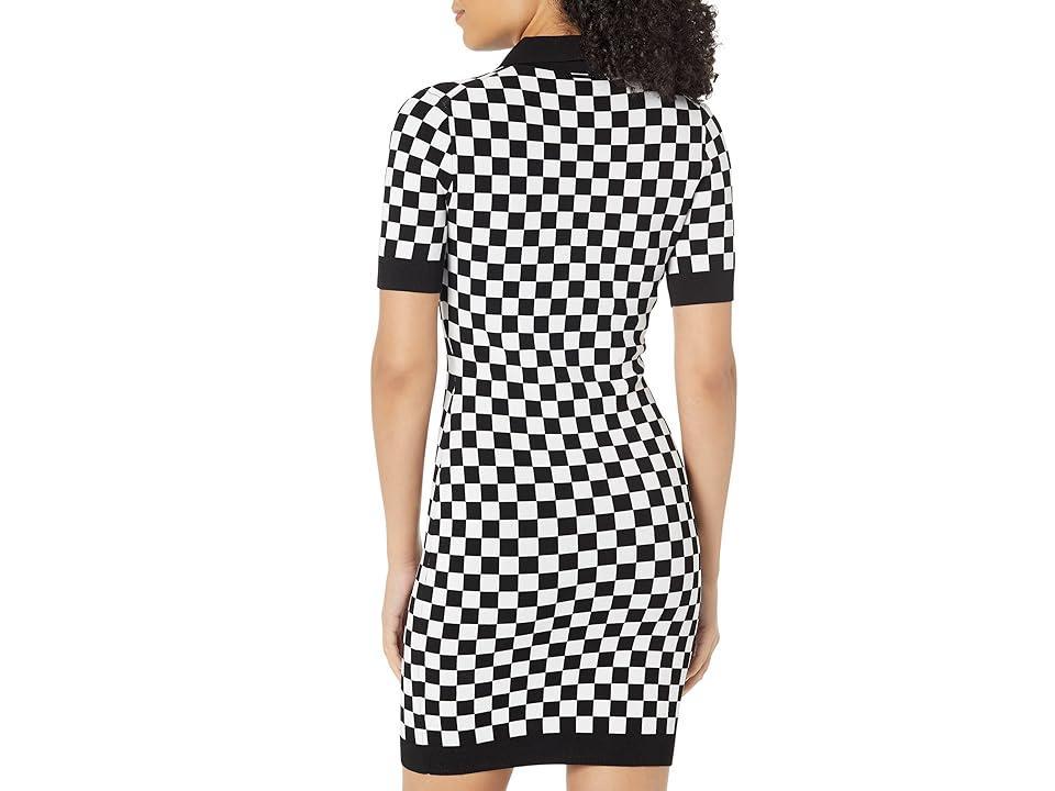 MICHAEL Michael Kors Eco Check Midi Dress White) Women's Dress Product Image