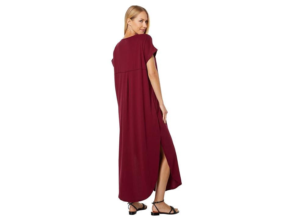 bobi Los Angeles Curved Hem Maxi Dress (Pinot) Women's Clothing Product Image