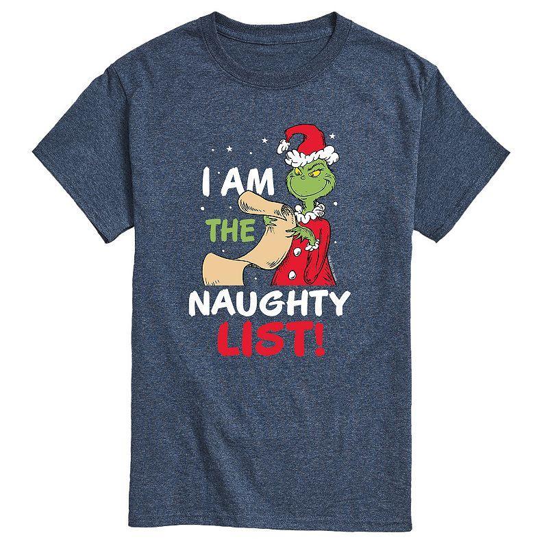 Airwaves Mens Dr. Seuss The Grinch Naughty List Graphic T-shirt Product Image