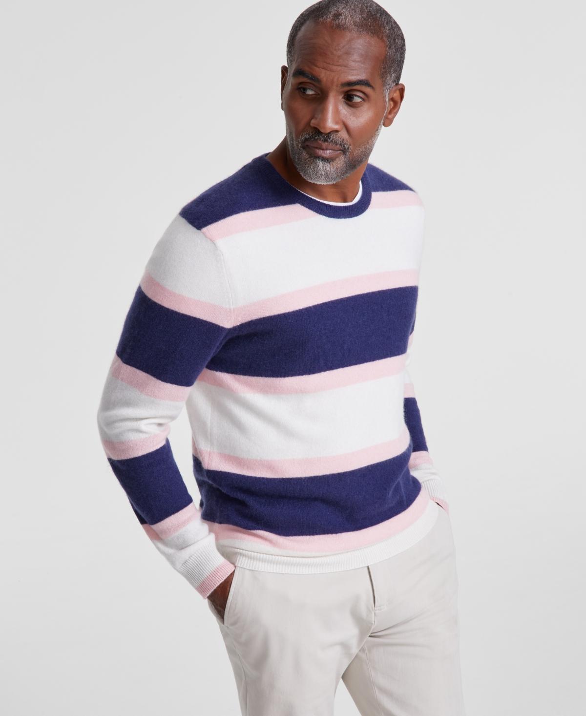 Club Room Mens Printed Stripe Cashmere Sweater, Created for Macys Product Image