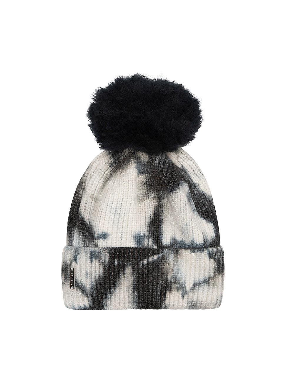 Womens Knit Hat With Toscana Lamb Pompom Product Image