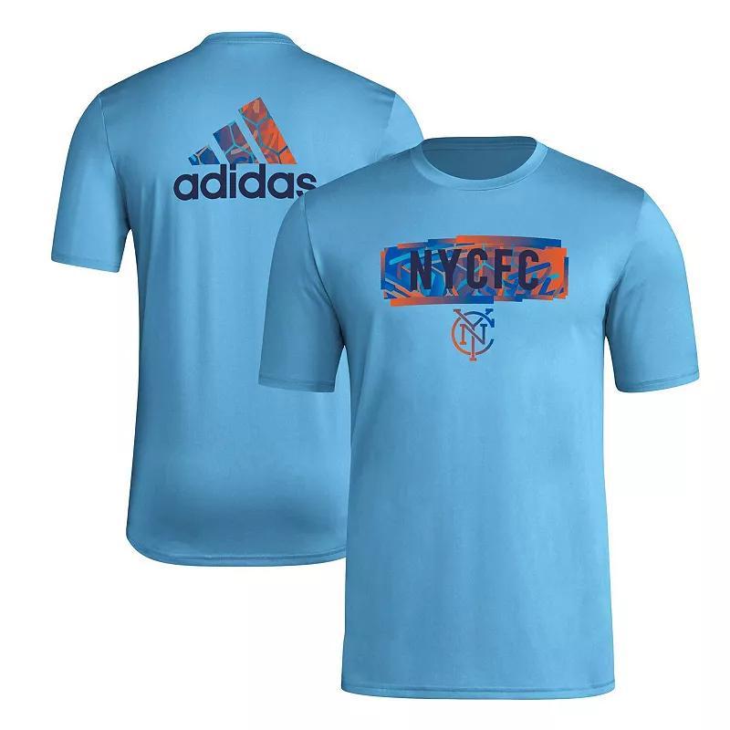 Mens adidas Sky Blue New York City FC Local Pop AEROREADY T-Shirt Product Image