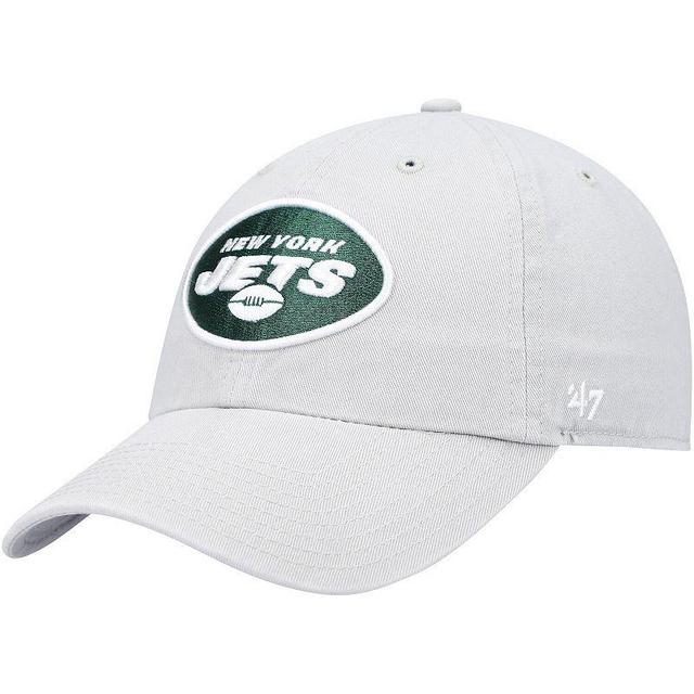 Mens 47 Gray New York Jets Clean Up Adjustable Hat Product Image