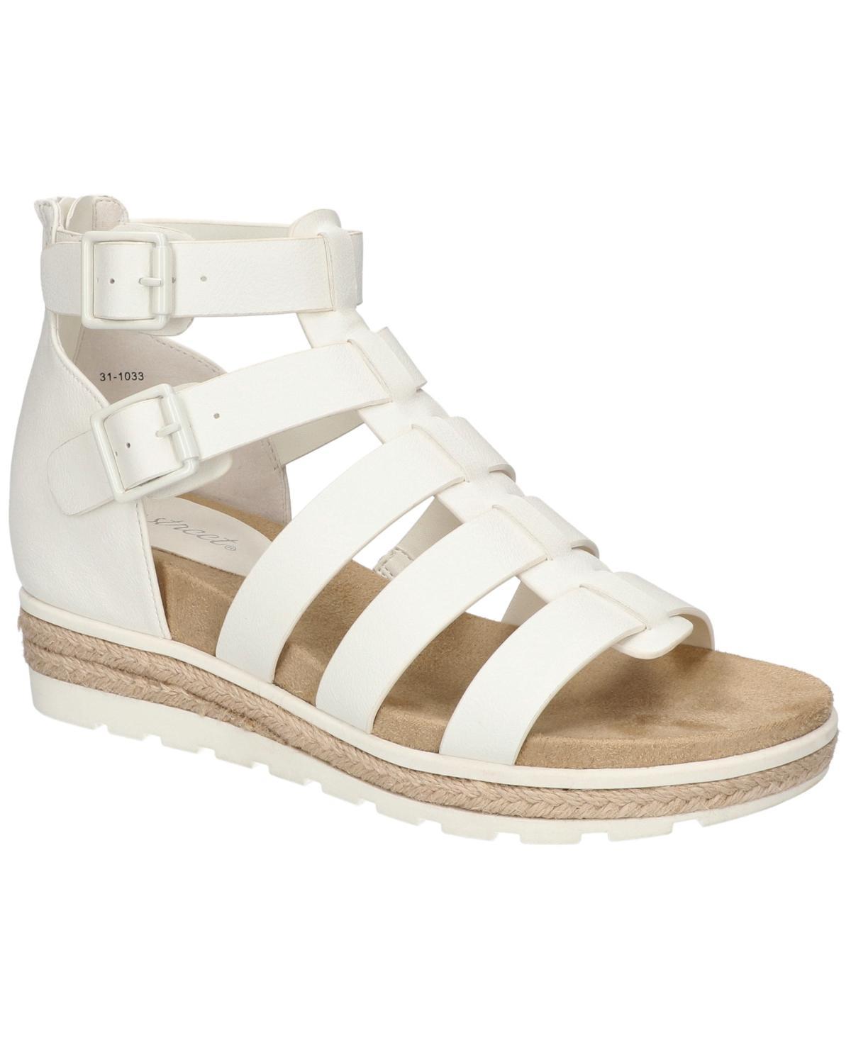 Easy Street Womens Simone Zip Wedge Sandals Product Image