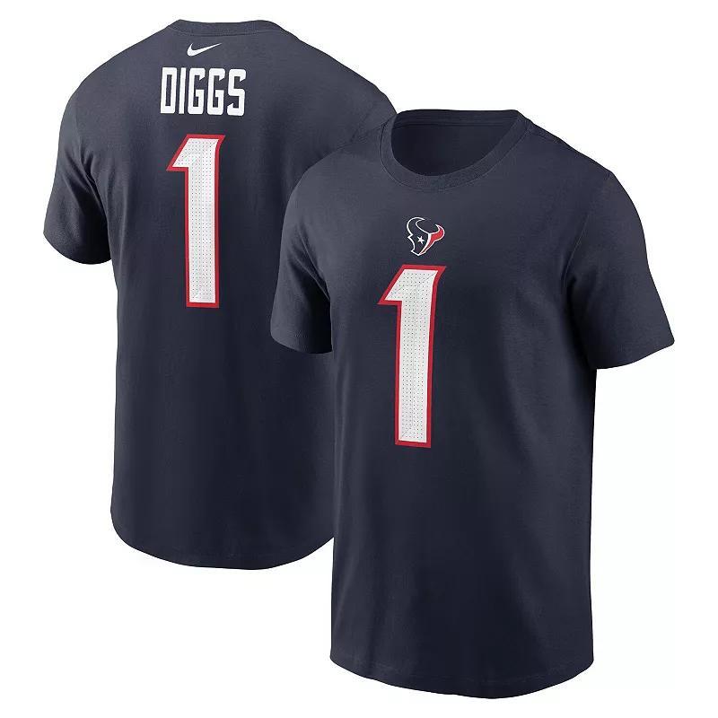 Nike Mens Stefon Diggs Navy Houston Texans Player Name Number T-Shirt Product Image