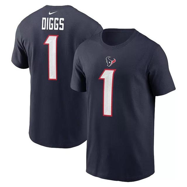 Mens Nike Stefon Diggs Houston Texans Player Name & Number T-Shirt Blue Product Image