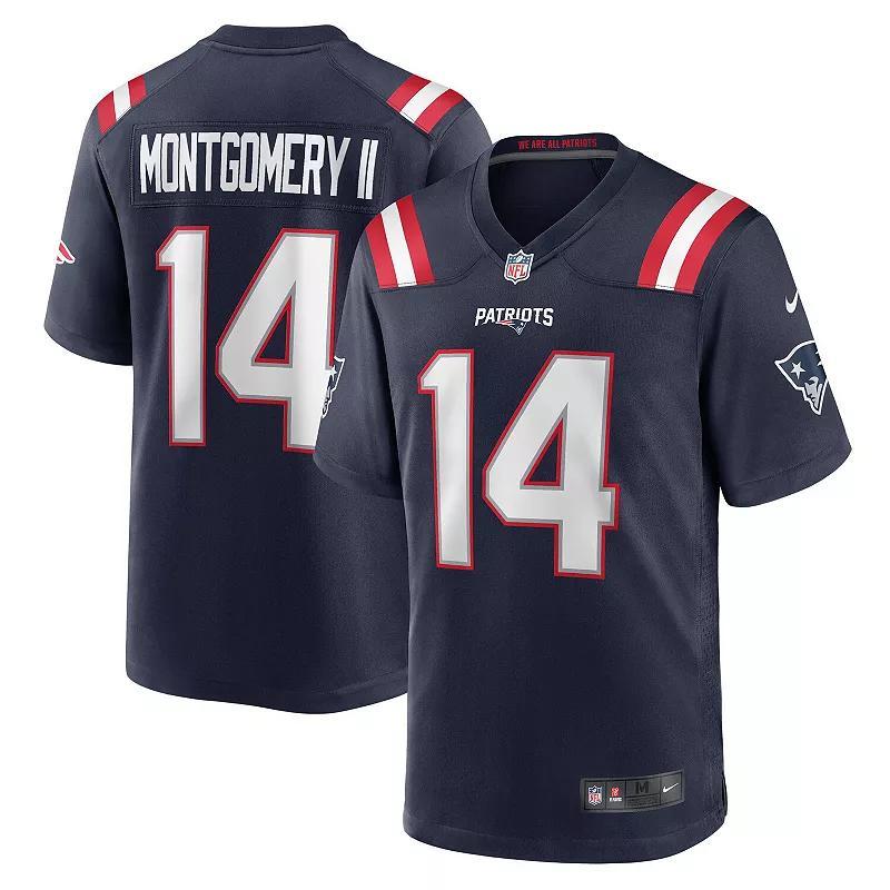 Mens Nike Ty Montgomery New England Patriots Game Jersey Blue Product Image