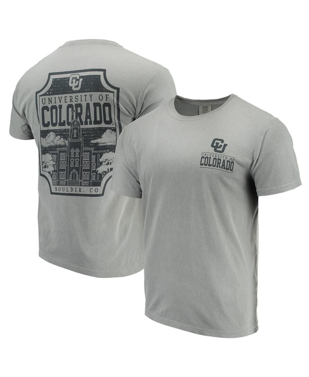 Mens Gray Colorado Buffaloes Comfort Colors Campus Icon T-shirt Product Image