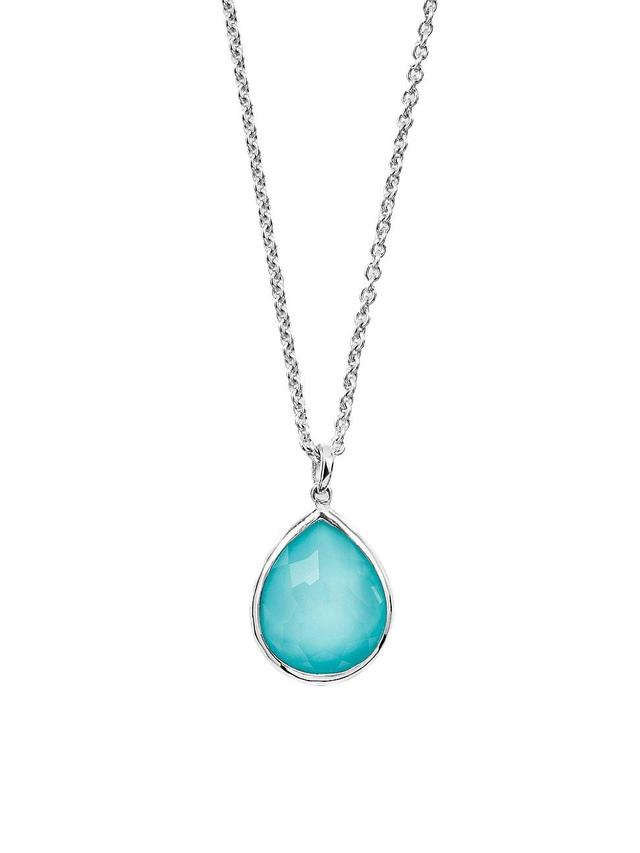 Sterling Silver Rock Candy Turquoise Pendant Necklace Product Image