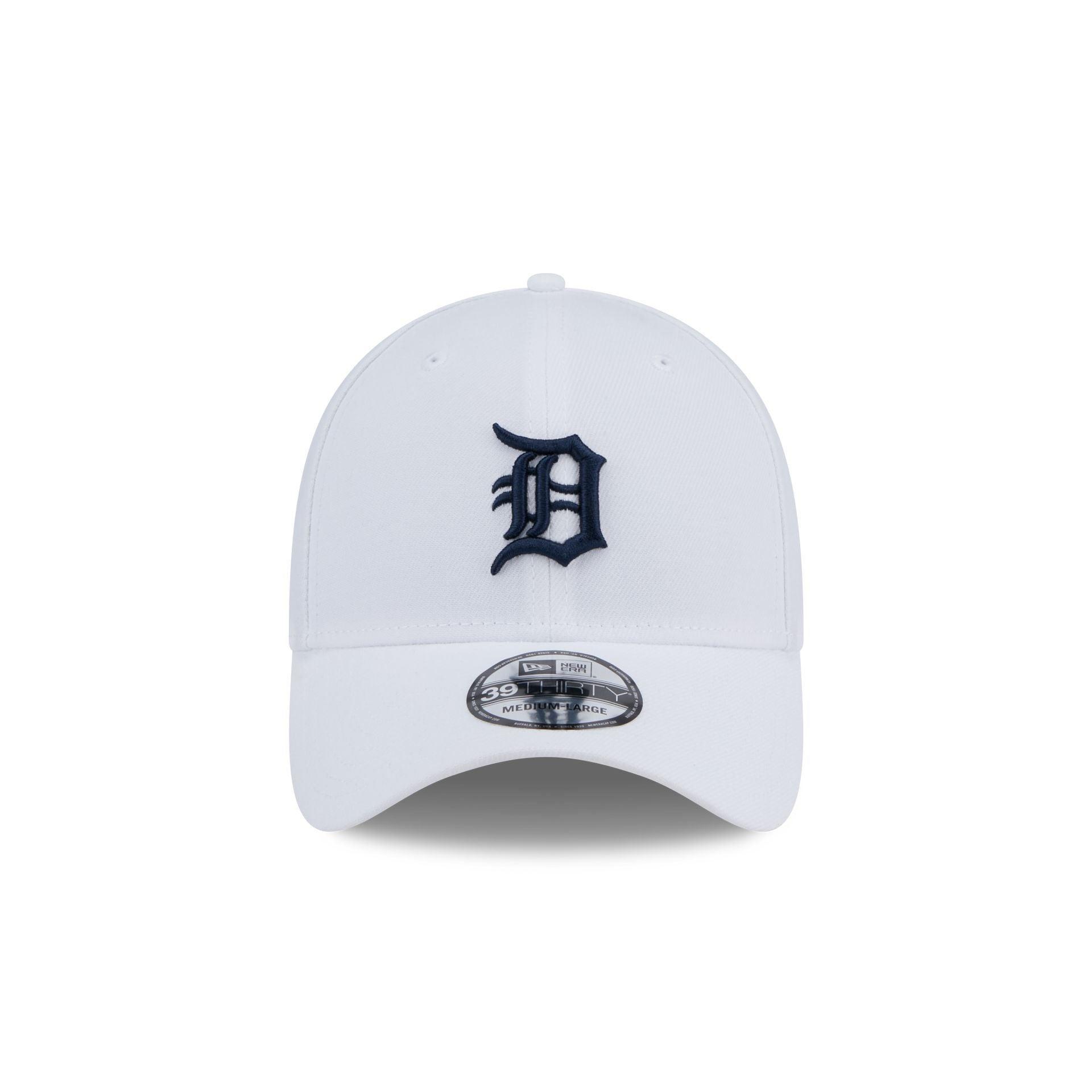 Detroit Tigers Optic White 39THIRTY Stretch Fit Hat Male Product Image