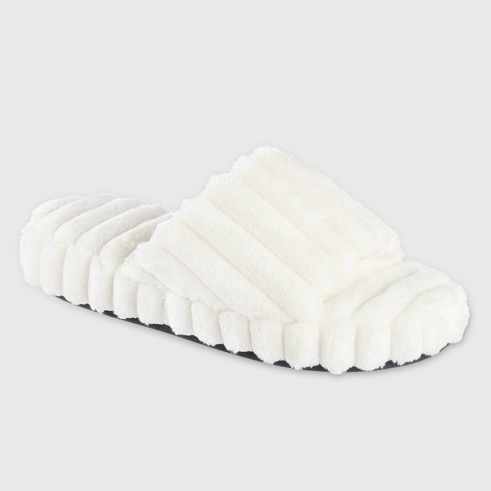 Isotoner Womens Margo Spa Slide Slippers - Cream XL Product Image