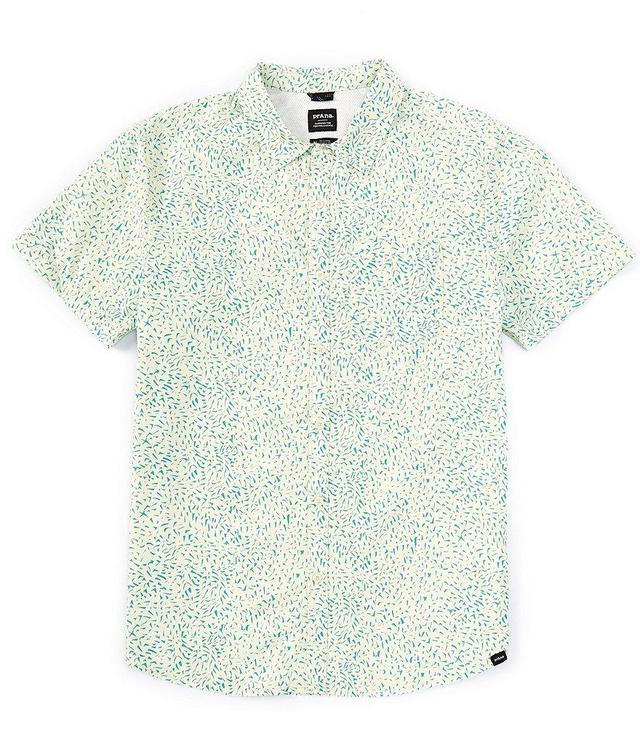 prAna Lost Sol Short Sleeve Sharkstooth Printed Woven Shirt Product Image