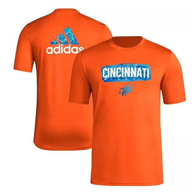 Mens adidas Orange FC Cincinnati Local Pop AEROREADY T-Shirt Product Image