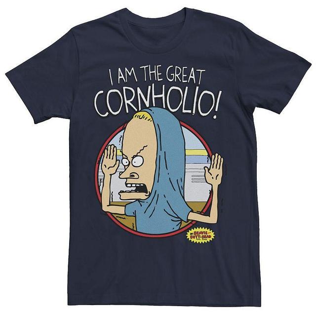 Mens Beavis & Butthead Great Cornholio Logo Tee Blue Product Image