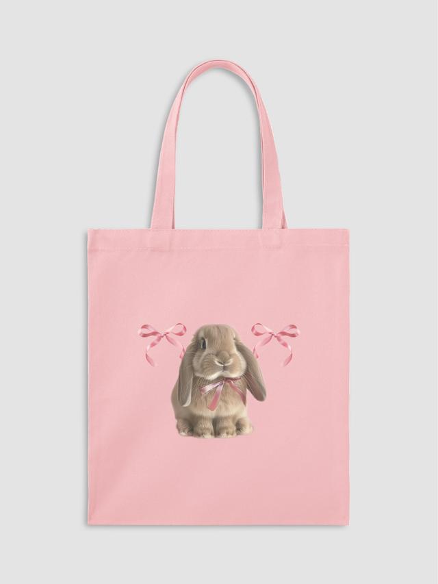 BOWKNOT RABBIT CANVAS BAG Product Image