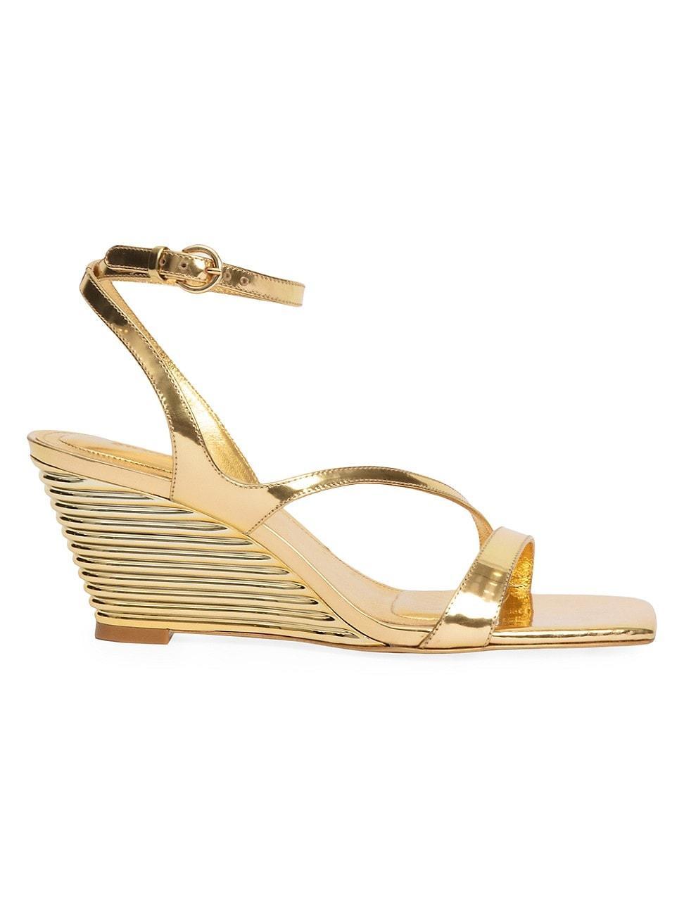 Womens Rola 65MM Metallic Leather Wedge Sandals Product Image