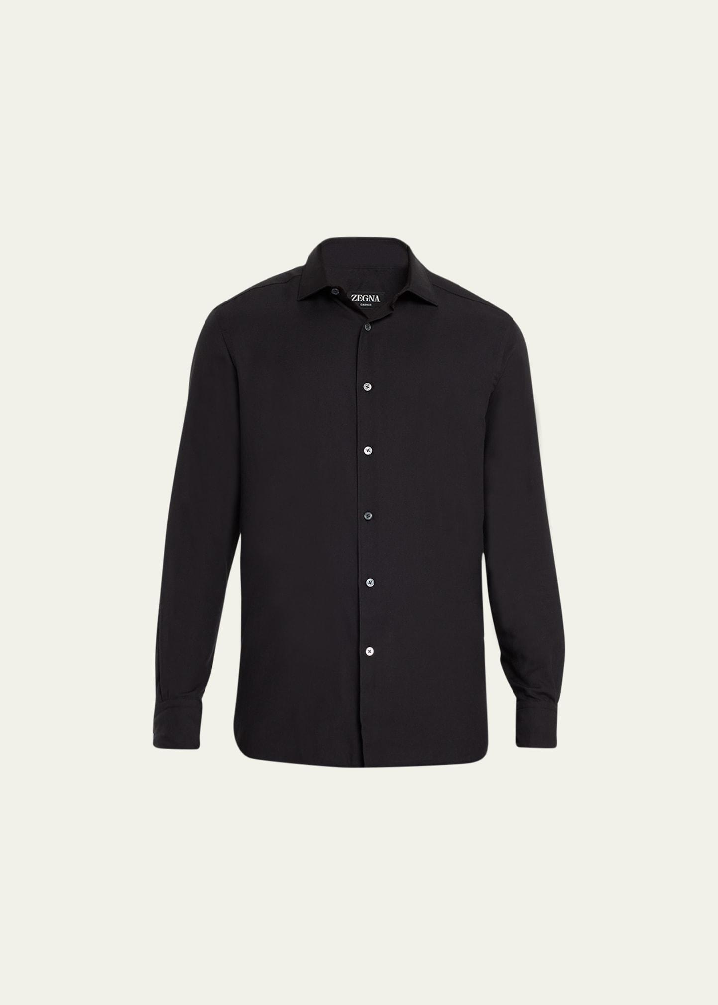 ZEGNA Cashco Cotton & Cashmere Button-Up Shirt Product Image