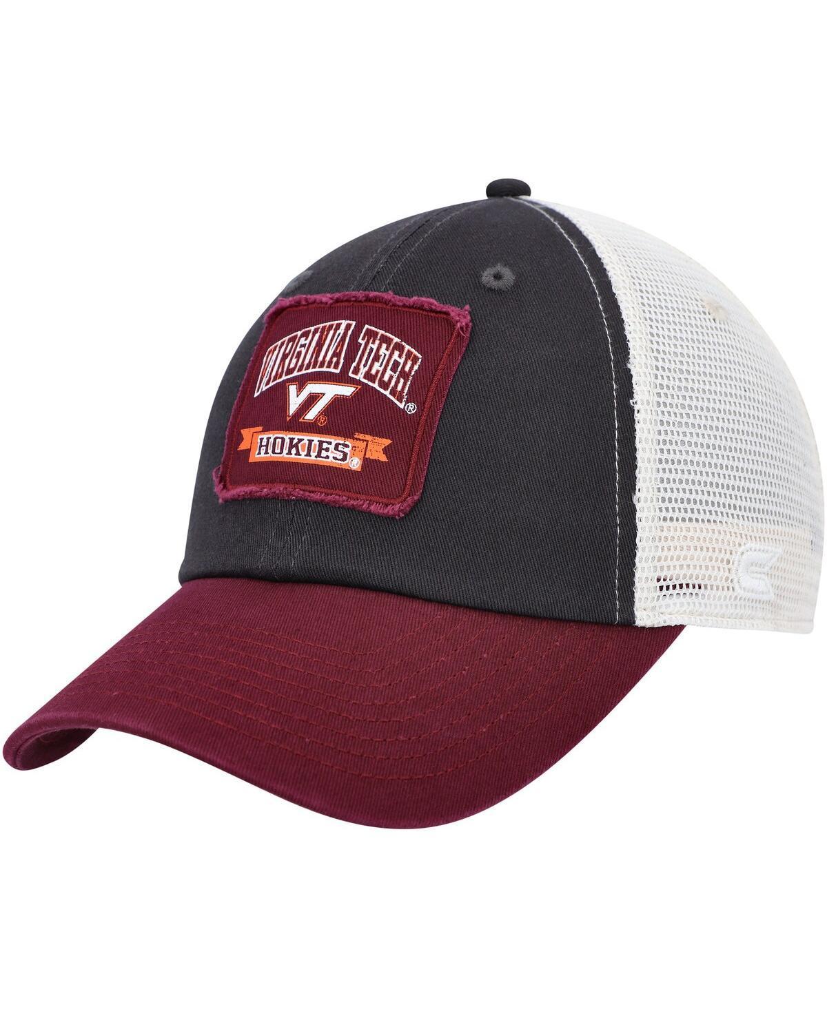 Mens Colosseum Charcoal Virginia Tech Hokies Objection Snapback Hat Product Image