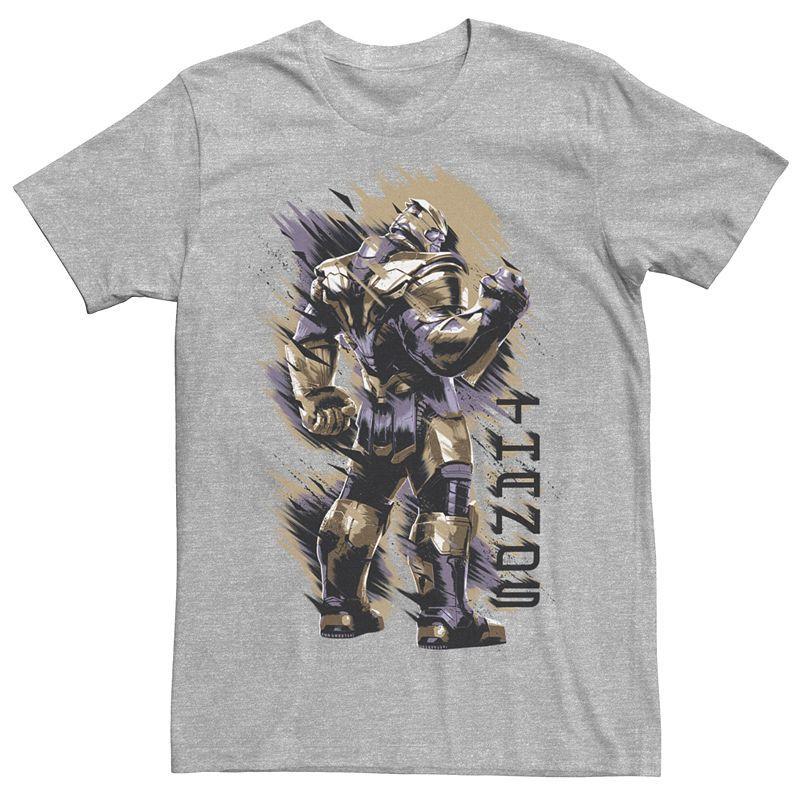 Mens Marvel Avengers Endgame Thanos Tee Athletic Grey Product Image