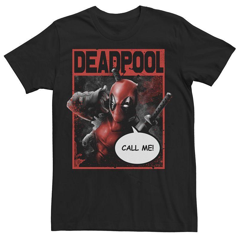 Mens Marvel Deadpool Call Me Graphic Tee Product Image