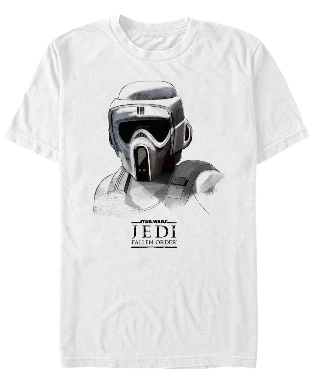 Star Wars Mens Jedi Fallen Order Scout Trooper Mask Sketch T-shirt Product Image