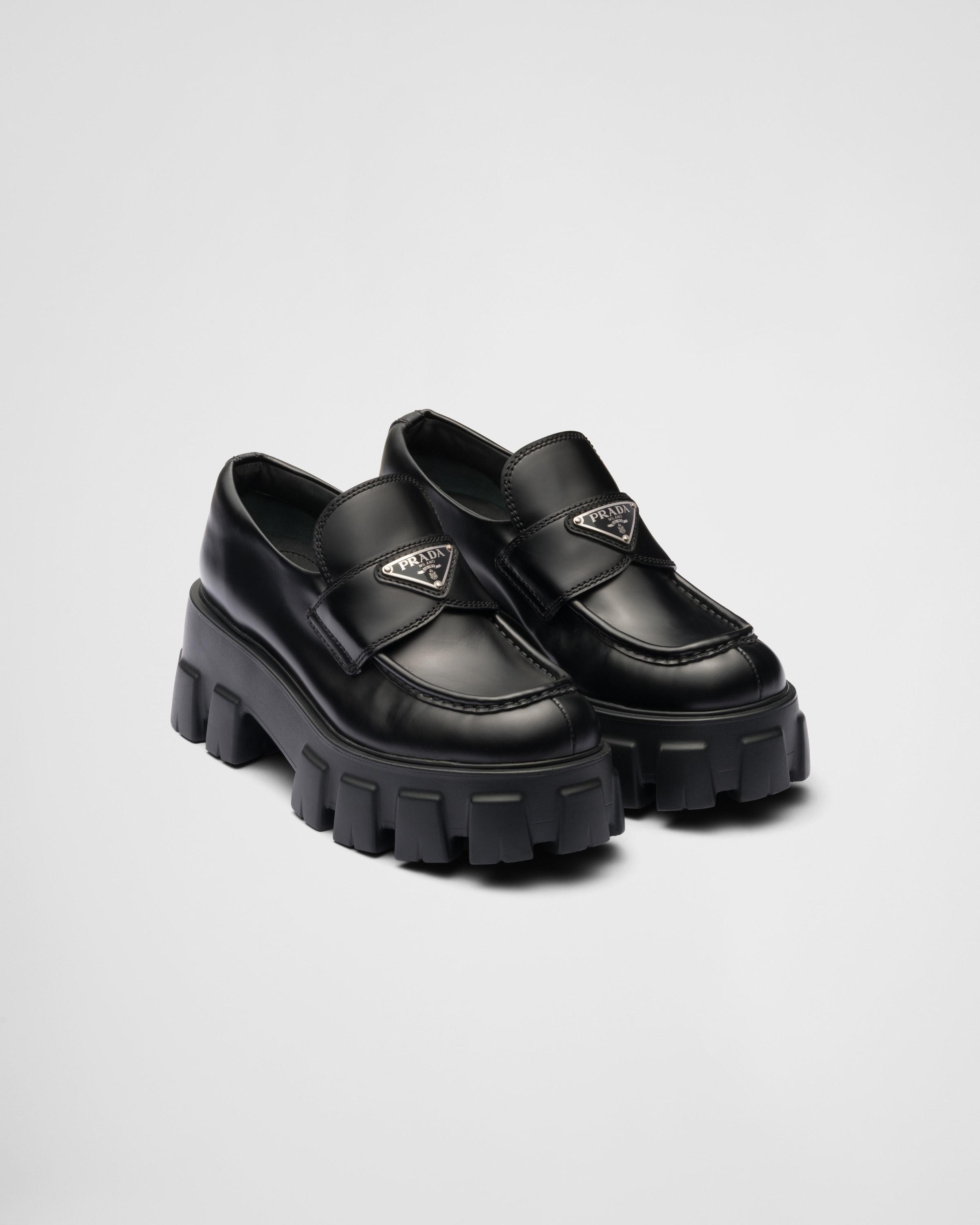 Brushed leather Monolith loafers Product Image