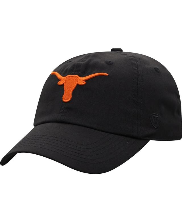 Mens Top of the World Black Texas Longhorns Staple Adjustable Hat Product Image