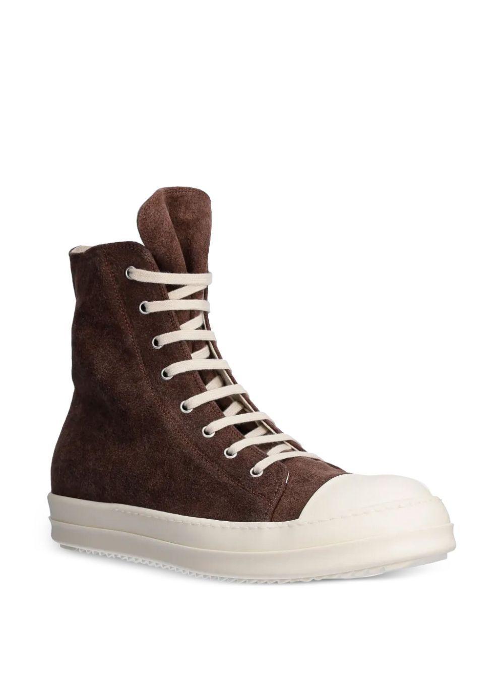 RICK OWENS DRKSHDW Brown Porterville Cotton Moleskin Sneaks Sneakers Product Image